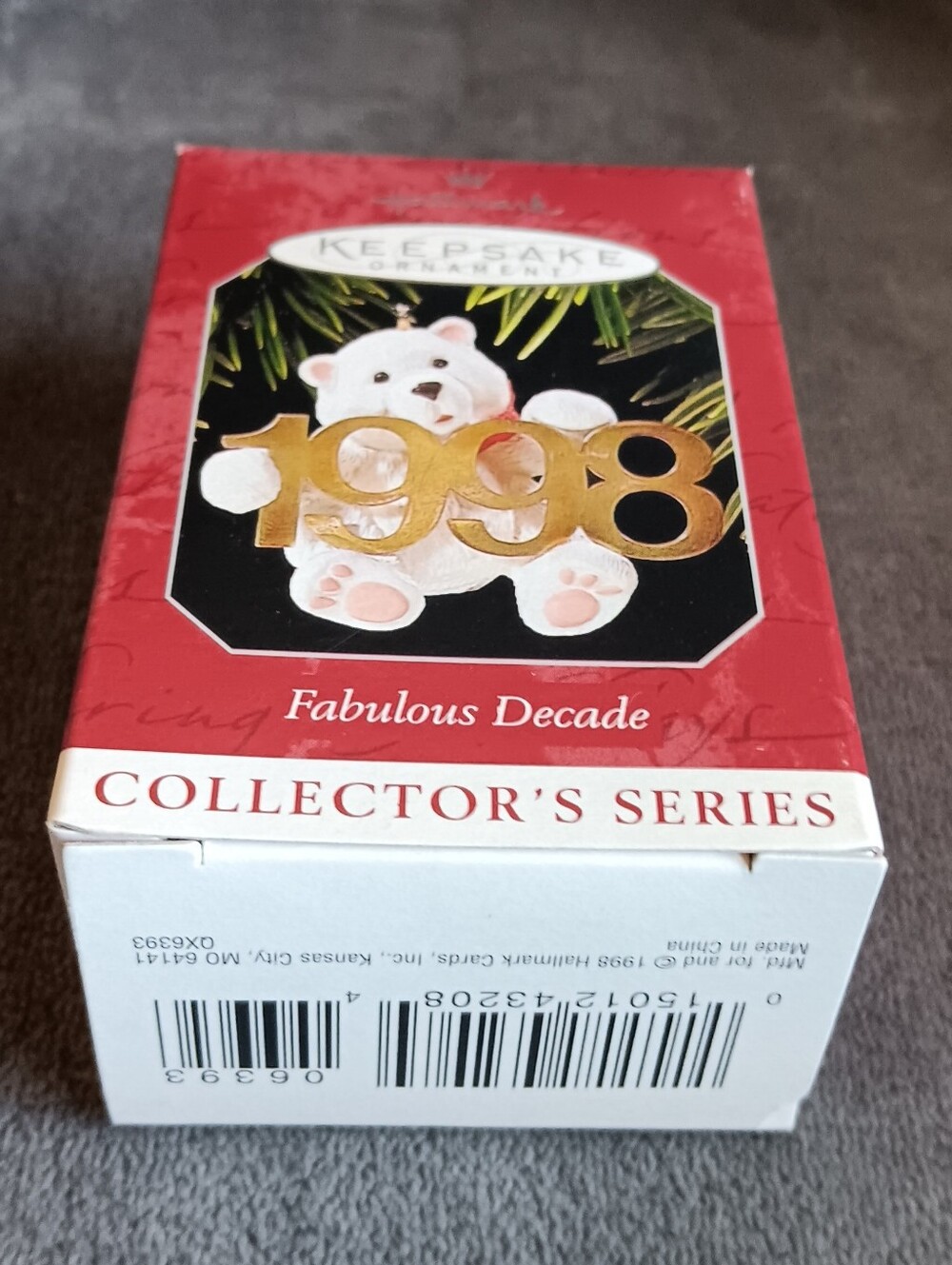 90s Kids Christmas Tree Ornament Hallmark Polar Bear Holiday Keepsake 1998 VTG - Picture 5 of 8